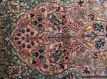 Load image into Gallery viewer, Kashmir Silk Rug – Coral Blossom Garden
