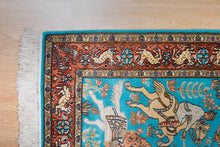 Load image into Gallery viewer, Royal Hunt Scene Kashmiri Silk Rug

