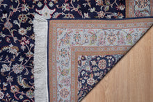 Load image into Gallery viewer, Kashmir Silk Rug – Midnight Medallion Bloom
