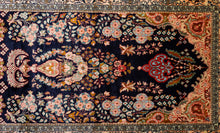 Load image into Gallery viewer, Kashmir Silk Rug – Midnight Garden
