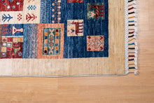 Load image into Gallery viewer, Ivory Framed Afghan Zeigler Rug
