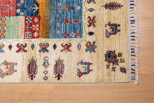 Load image into Gallery viewer, Ivory Bordered Afghan Zeigler Rug
