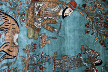 Load image into Gallery viewer, Persian Court Scene Silk Rug
