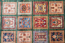 Load image into Gallery viewer, Emerald Garden Panel Afghan Zeigler Rug

