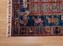 Load image into Gallery viewer, Indigo Rider Afghan Zeigler Rug
