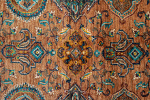 Load image into Gallery viewer, Rust Coral Medallion Afghan Ziegler Runner
