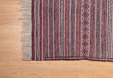Load image into Gallery viewer, Rosewood Stripes Afghan Soumak Kilim
