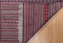 Load image into Gallery viewer, Rosewood Stripes Afghan Soumak Kilim
