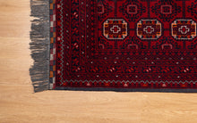 Load image into Gallery viewer, Deep Red Afghan Tribal Runner Rug
