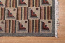 Load image into Gallery viewer, Heritage Stair-Step Wool Dhurrie Rug
