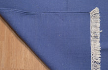 Load image into Gallery viewer, Minimalist Indigo Handwoven Wool Dhurrie
