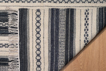 Load image into Gallery viewer, Earth-Toned Handwoven Wool Dhurrie Rug
