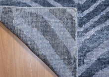 Load image into Gallery viewer, Luxury Bamboo Silk Carpet – Modern Zebra Pattern Grey Area Rug
