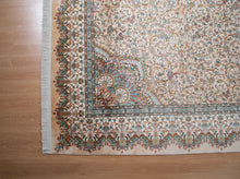 Load image into Gallery viewer, Large Floral Medallion Kashmiri Silk Rug
