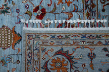 Load image into Gallery viewer, Sky Blue Zeigler Afghan Rug
