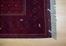 Load image into Gallery viewer, Crimson Gul Afghan Wool Runner Rug
