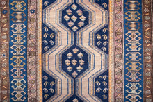 Load image into Gallery viewer, Antique Caucasian Blue Wool Runner
