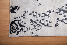 Load image into Gallery viewer, Monochrome Damask Wool and Silk Rug
