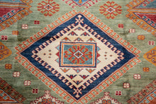 Load image into Gallery viewer, Sage Diamond Medallion Afghan Ziegler Rug
