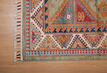 Load image into Gallery viewer, Sage Diamond Medallion Afghan Ziegler Rug
