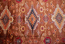Load image into Gallery viewer, Rust Tribal Medallion Afghan Ziegler Rug
