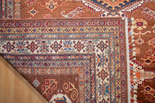 Load image into Gallery viewer, Rust Tribal Medallion Afghan Ziegler Rug
