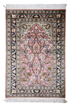 Load image into Gallery viewer, Kashmir Pink Paradise Silk Rug
