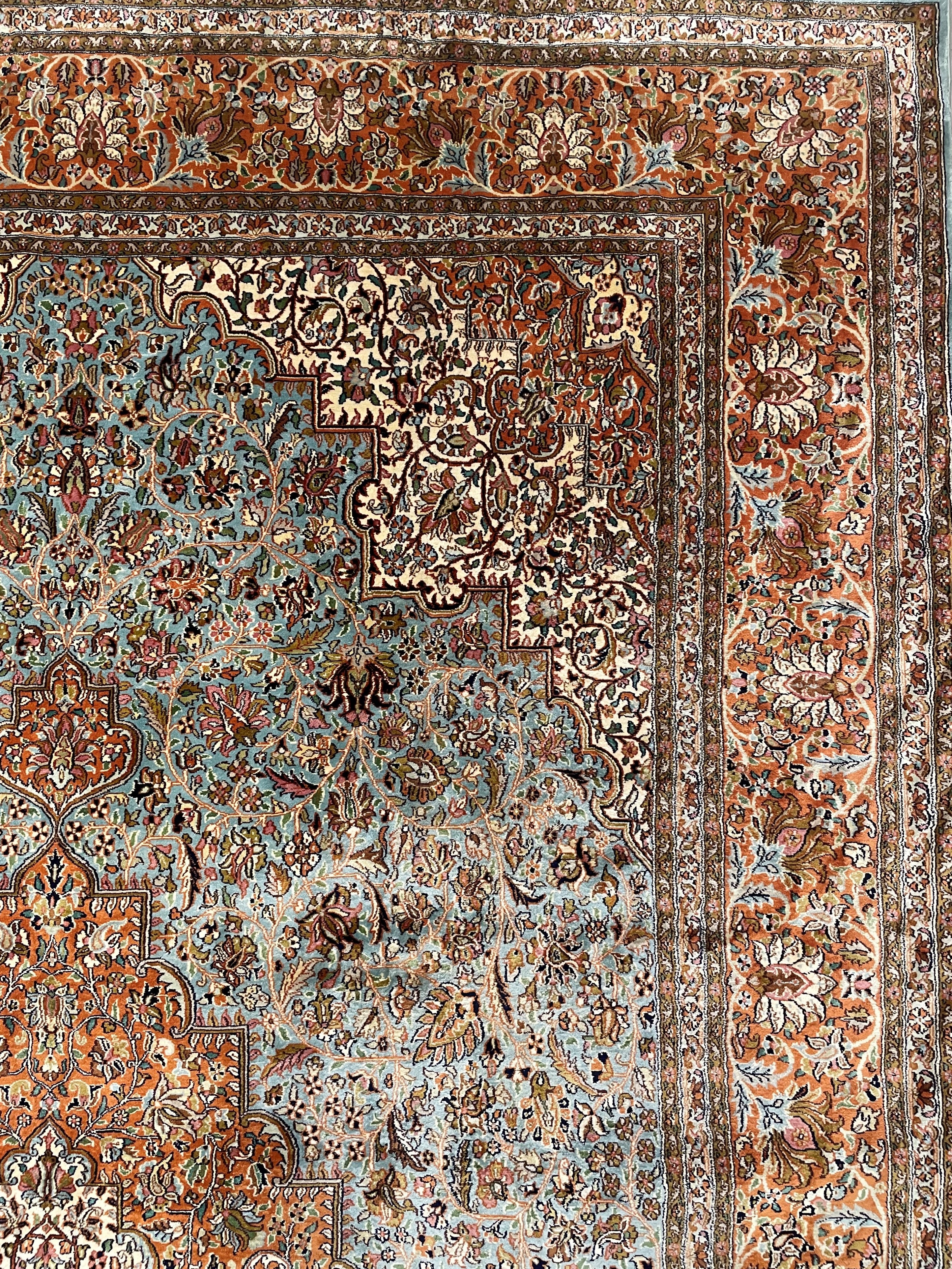 Modern Kashan Silk Carpet