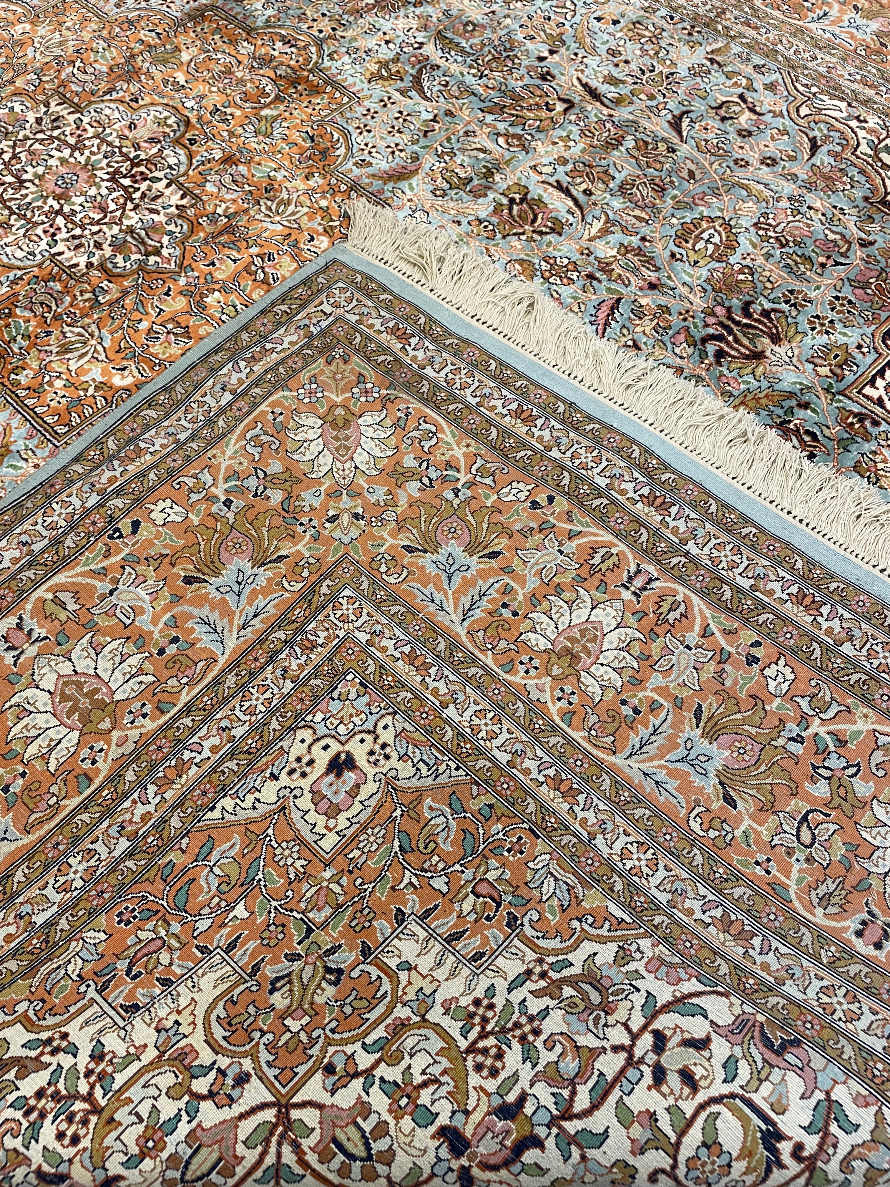 Modern Kashan Silk Carpet