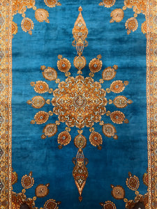 Open Field Ardabil Silk Carpet