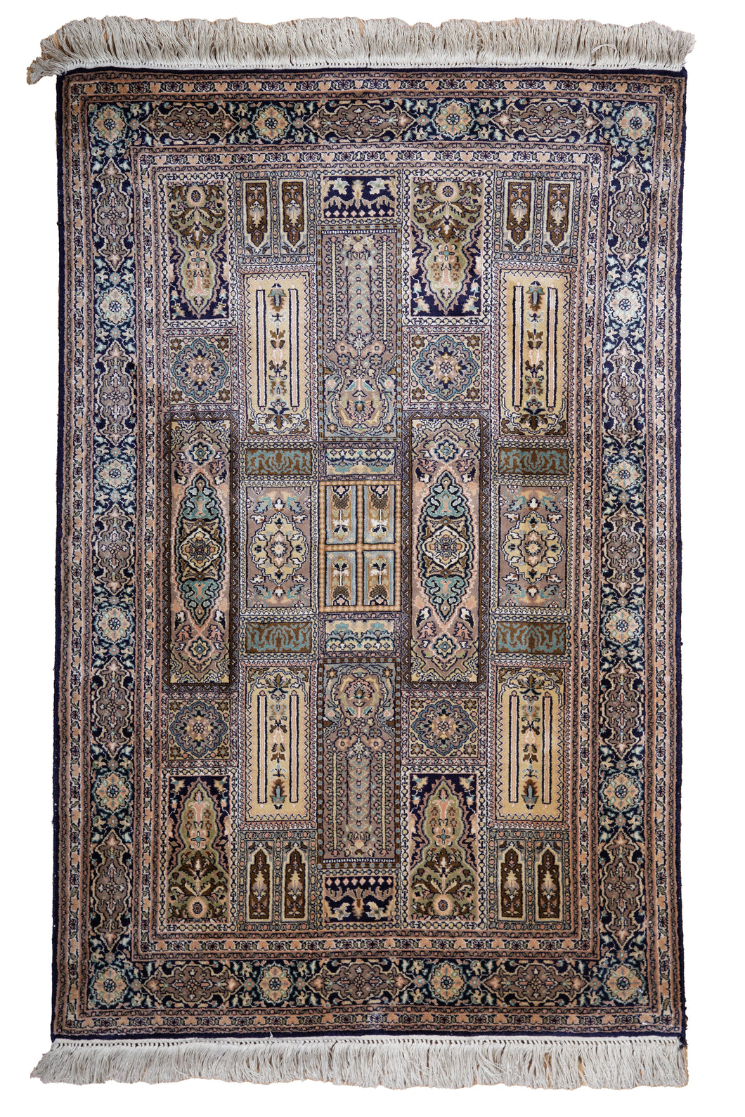 Kashmir Silk Rug – Royal Panel Garden