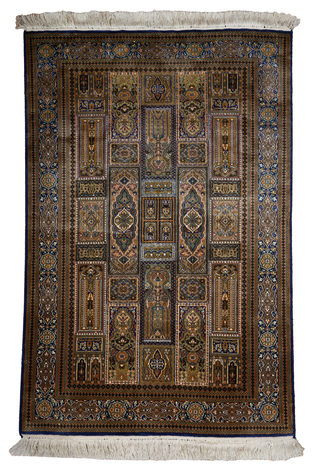 Kashmir Qum Silk Rug – Royal Garden Masterpiece