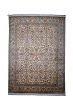 Load image into Gallery viewer, Kashmir Ivory Floral Silk Carpet
